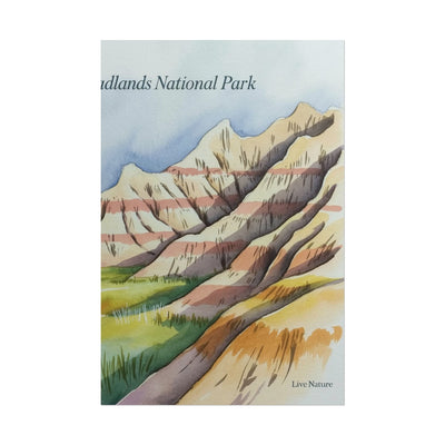 Badlands National Park Watercolor Art Print