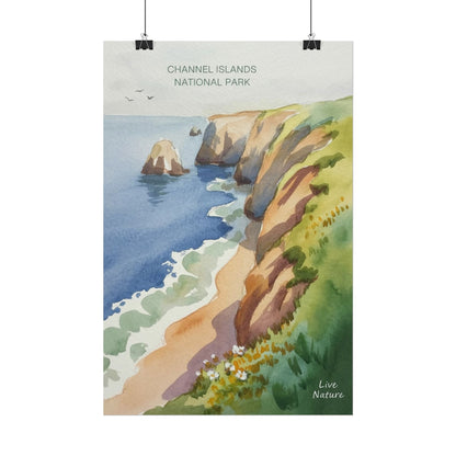 Channel Islands National Park Watercolor Poster Print