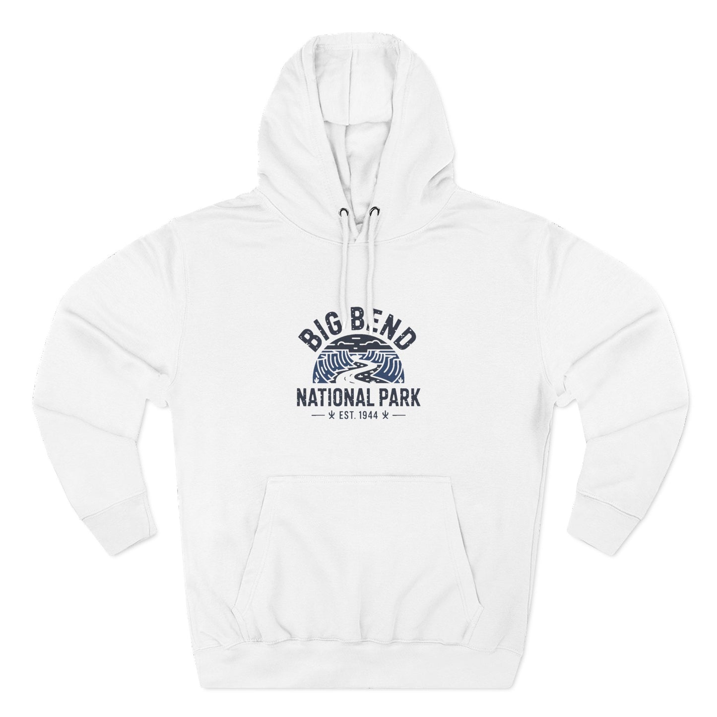 Big Bend National Park Fleece Hoodie White Design