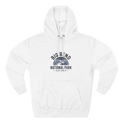 Big Bend National Park Fleece Hoodie White Design