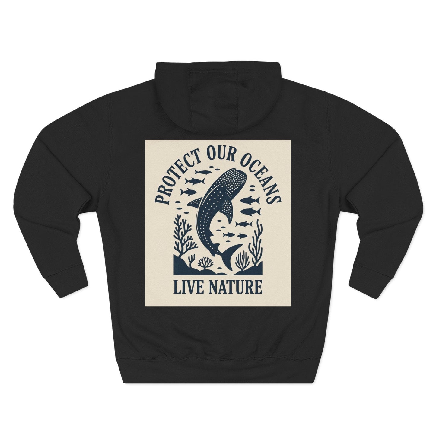 Three-Panel Fleece Hoodie