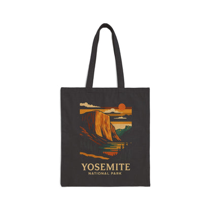 Cotton Canvas Tote Bag - yosemite (Front Only) - Cotton Canvas Tote Bag