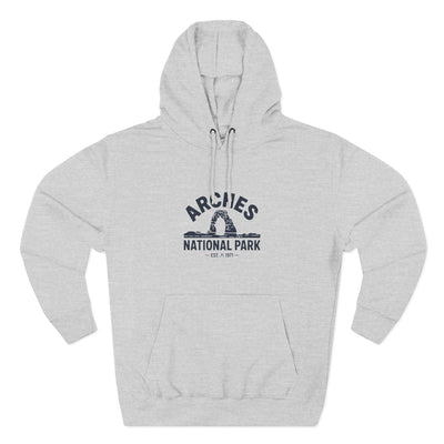 Arches National Park Graphic Fleece Hoodie White