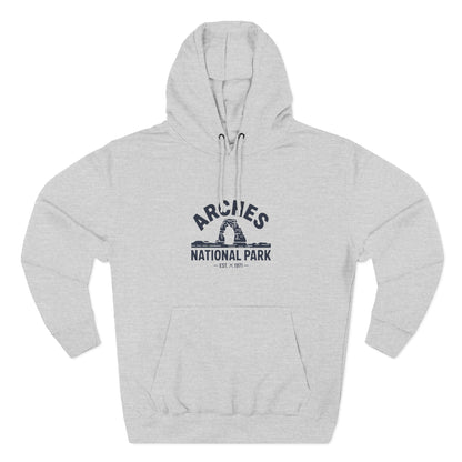 Arches National Park Graphic Fleece Hoodie White