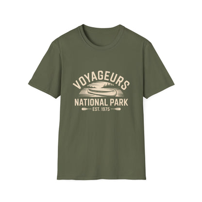 Voyageurs National Park Canoe T-Shirt - White Cotton
