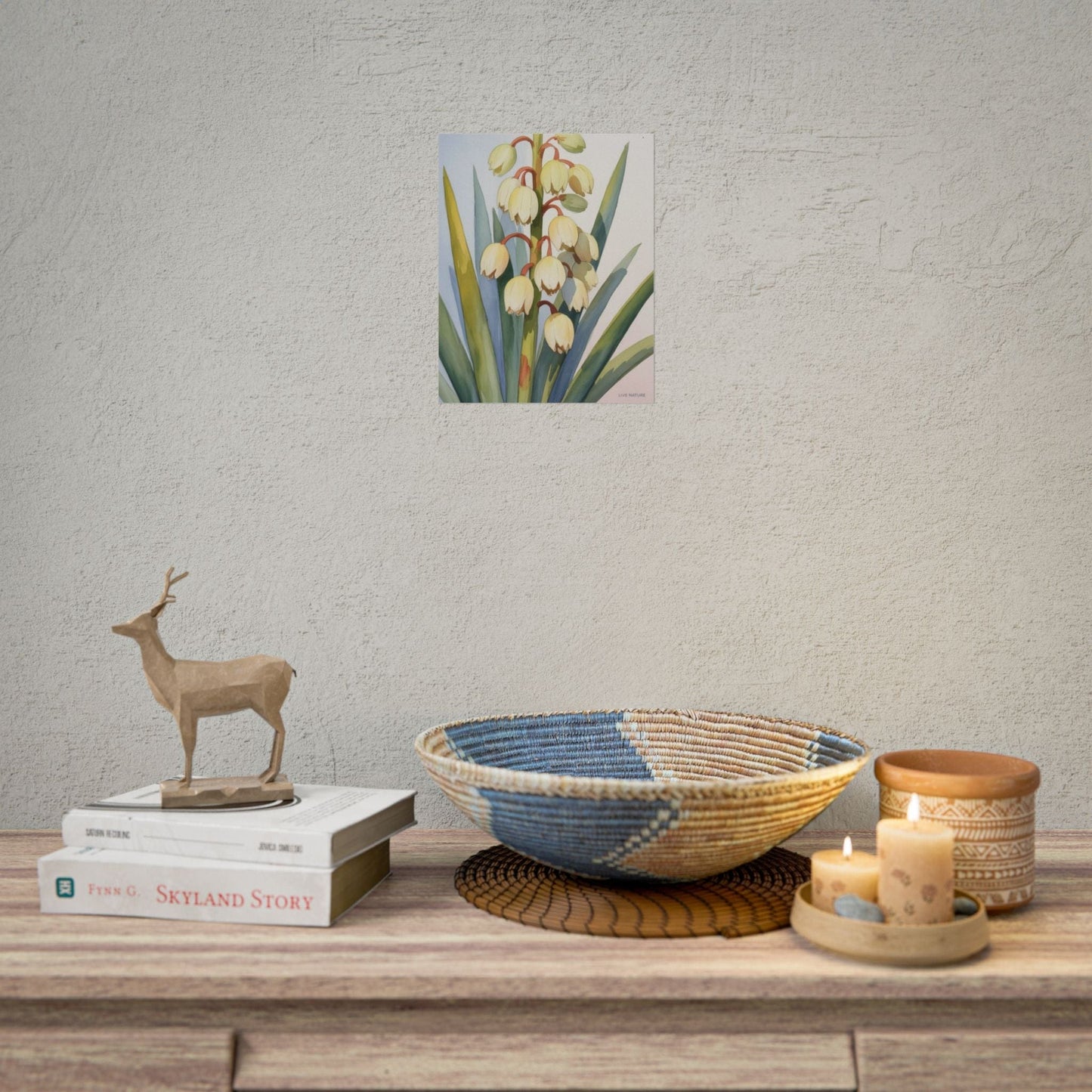 Yucca Bloom Watercolor Print Live Nature Collection