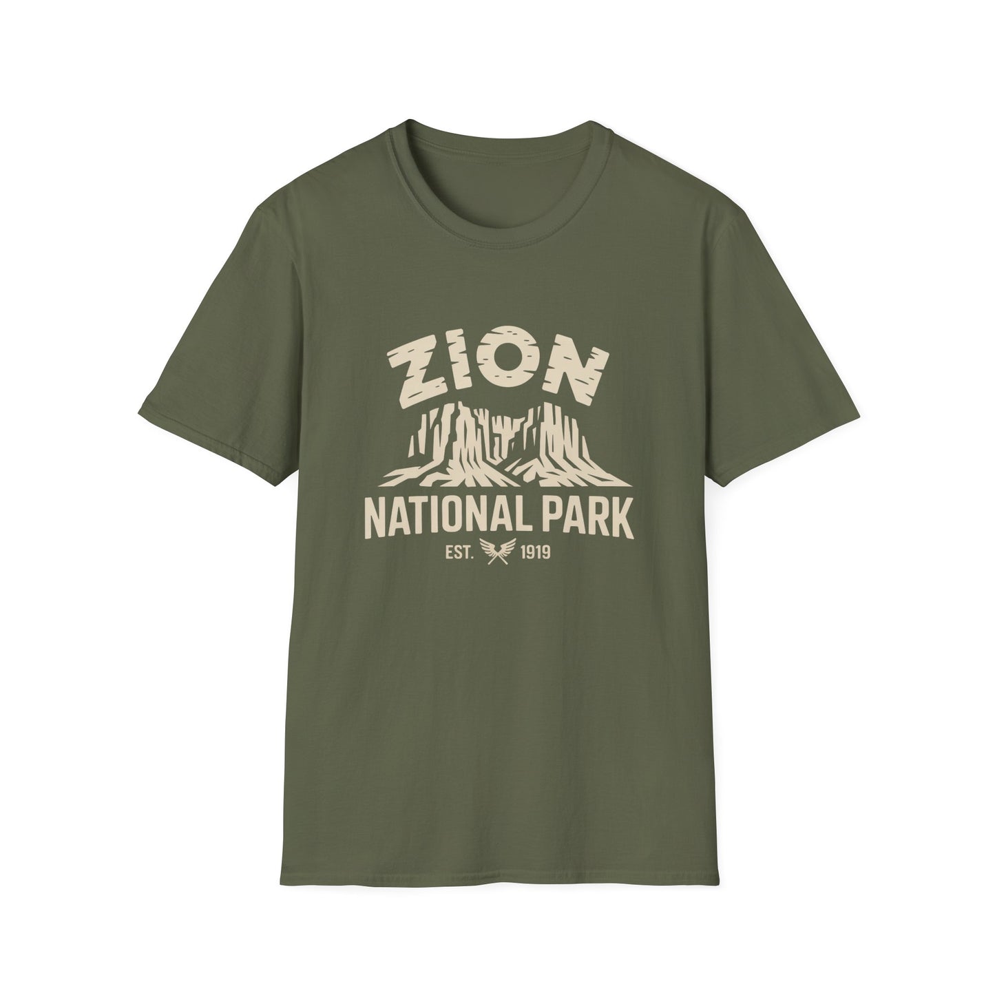 Zion National Park Graphic T-Shirt White Cotton