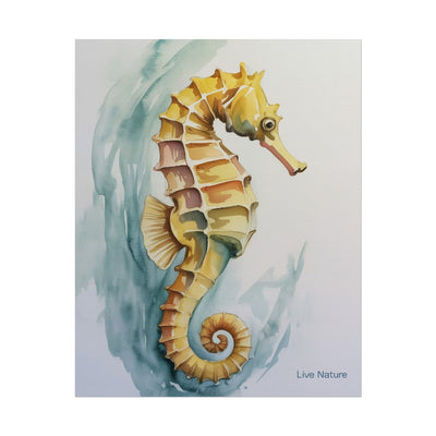 Seahorse Watercolor Art Print 'Live Nature' Design
