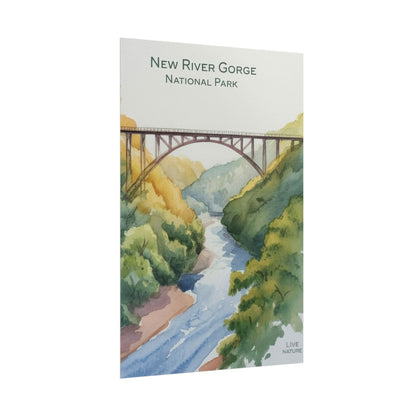 New River Gorge Bridge Watercolor Art Print