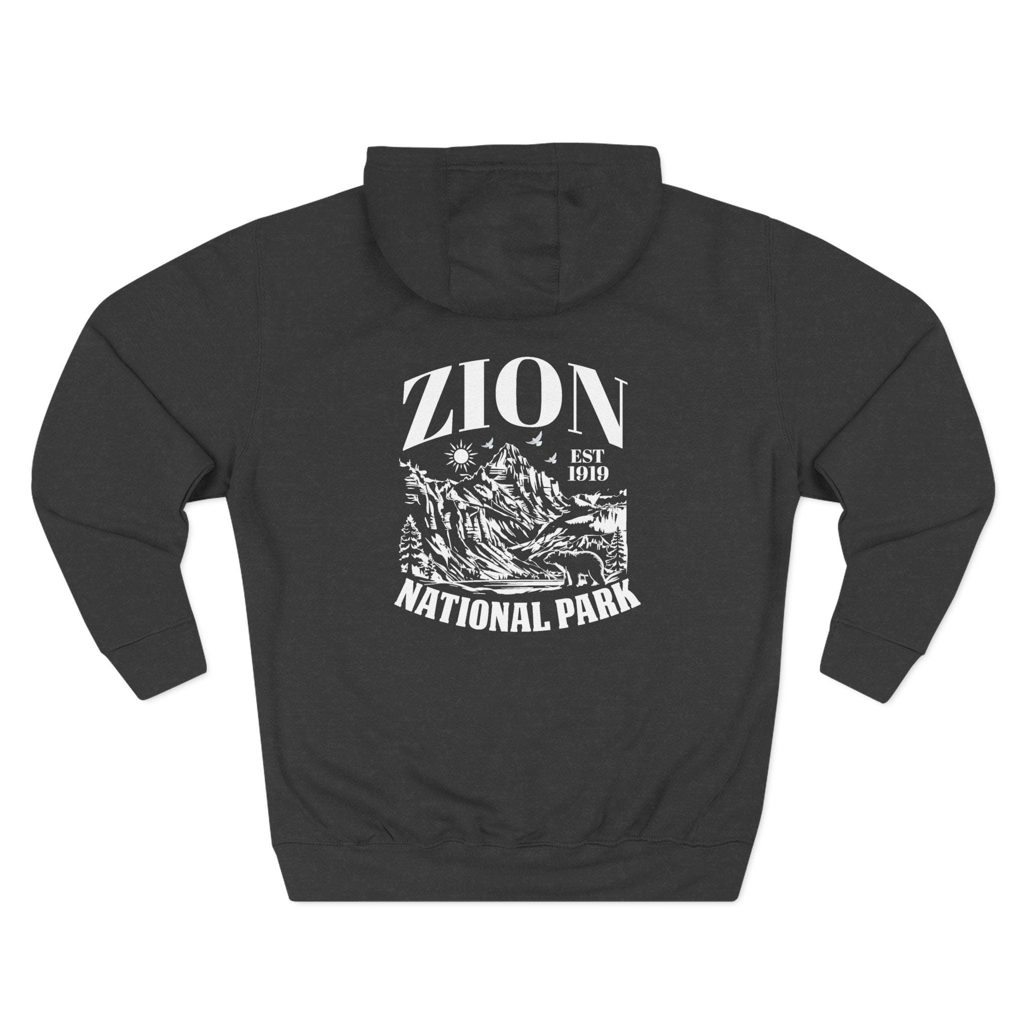 Zion National Park White Fleece Hoodie