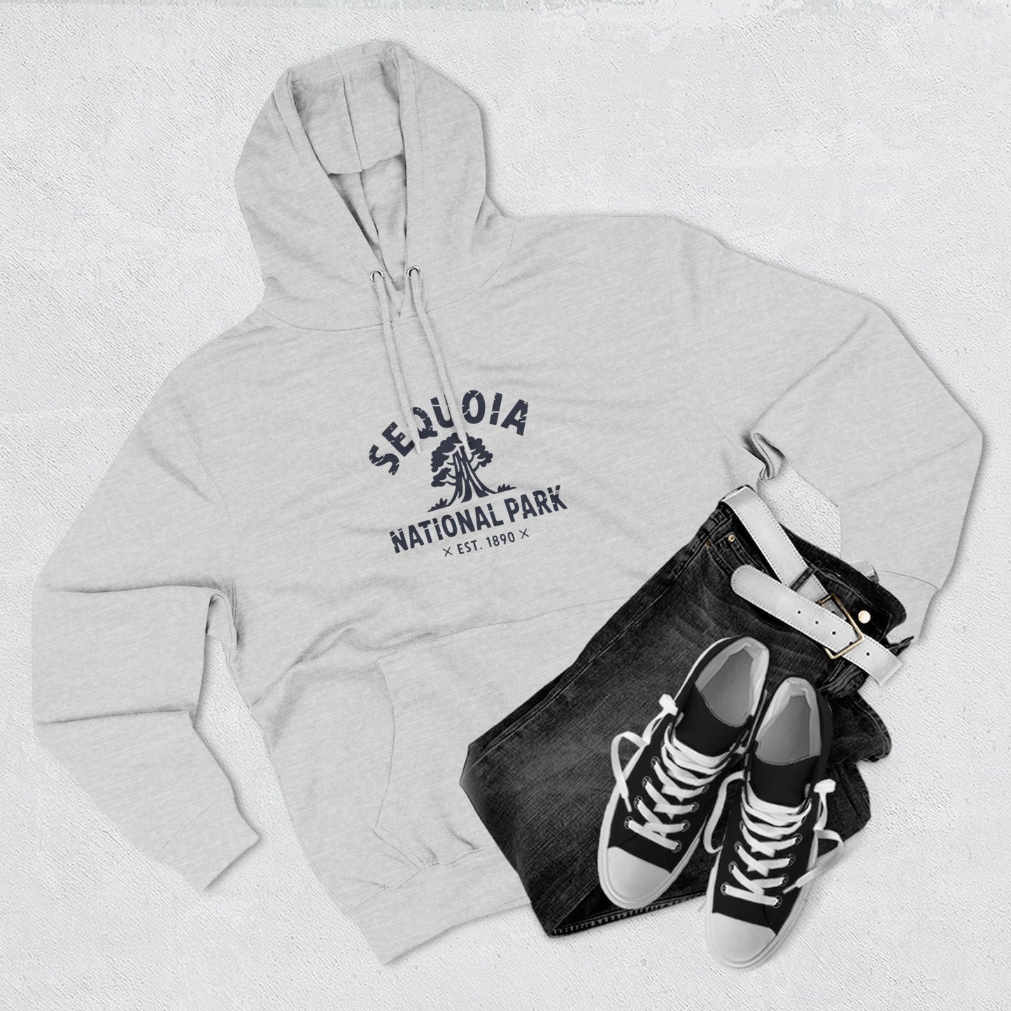 Sequoia National Park Fleece Hoodie Combed Cotton
