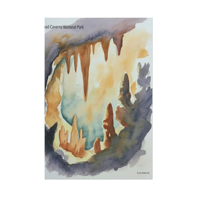 Carlsbad Caverns Watercolor Print Fine Art Poster