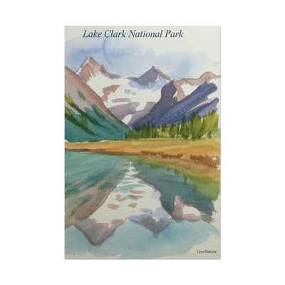 Lake Clark National Park Watercolor Print Poster