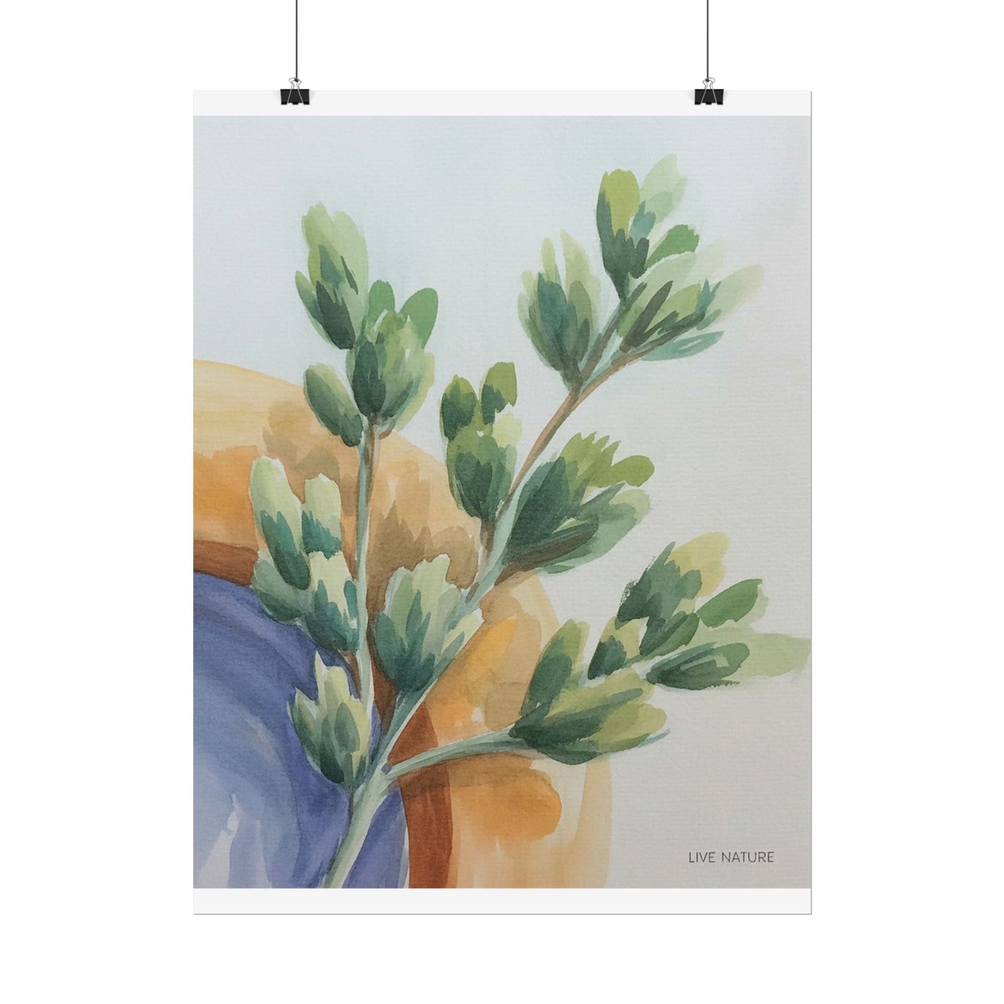 Live Nature Sagebrush Watercolor Art Print