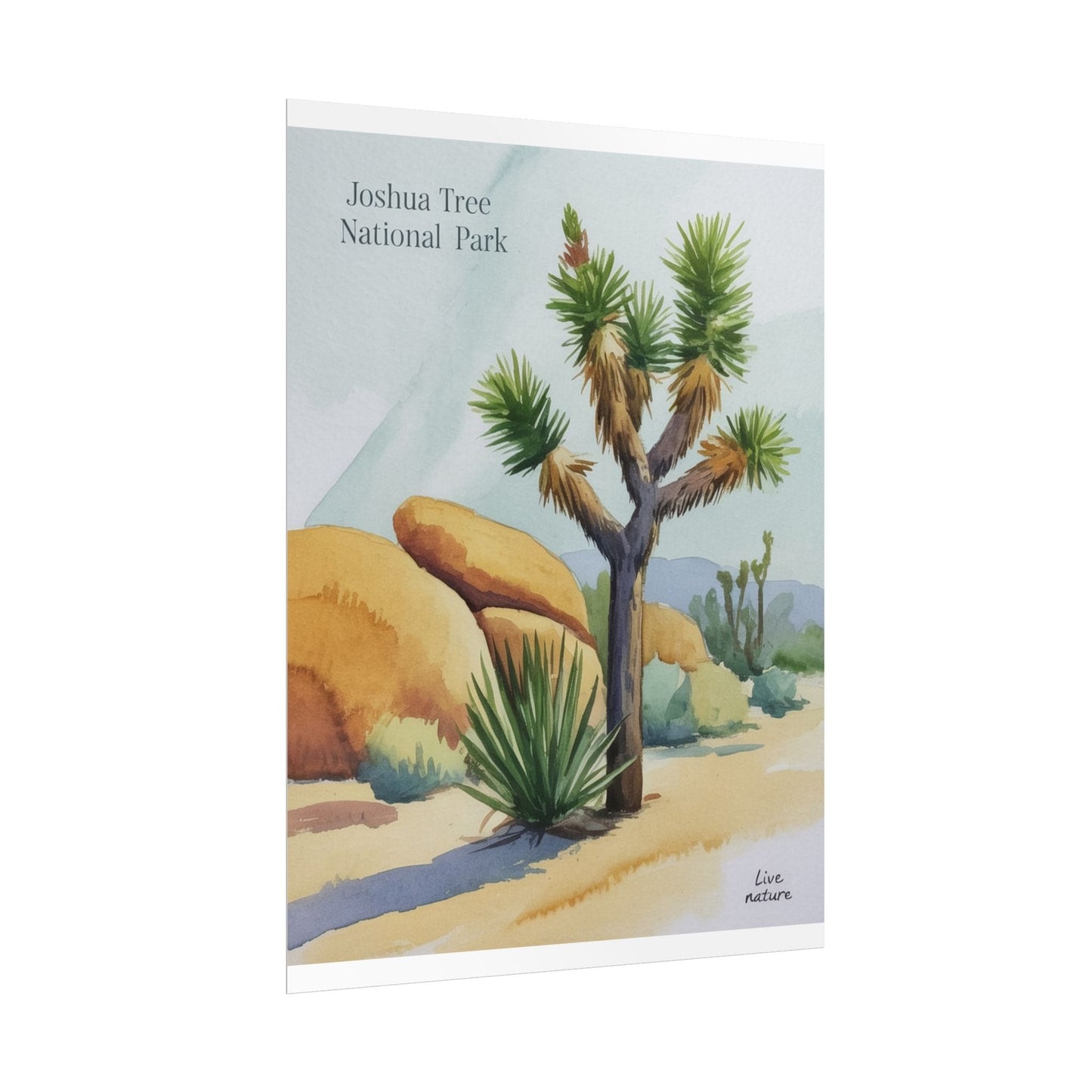 Joshua Tree National Park Watercolor Art Print