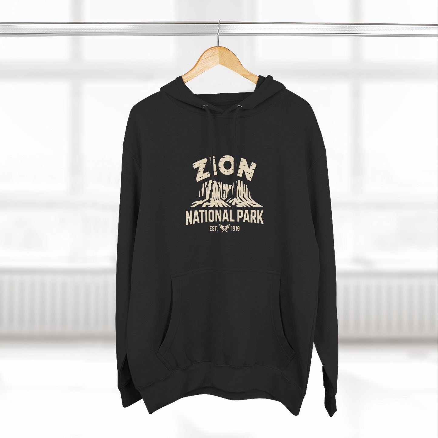Zion National Park White Fleece Hoodie Limited Edition