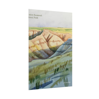 Theodore Roosevelt National Park Watercolor Poster Print