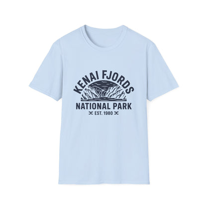 Kenai Fjords National Park Retro T-Shirt - Softstyle