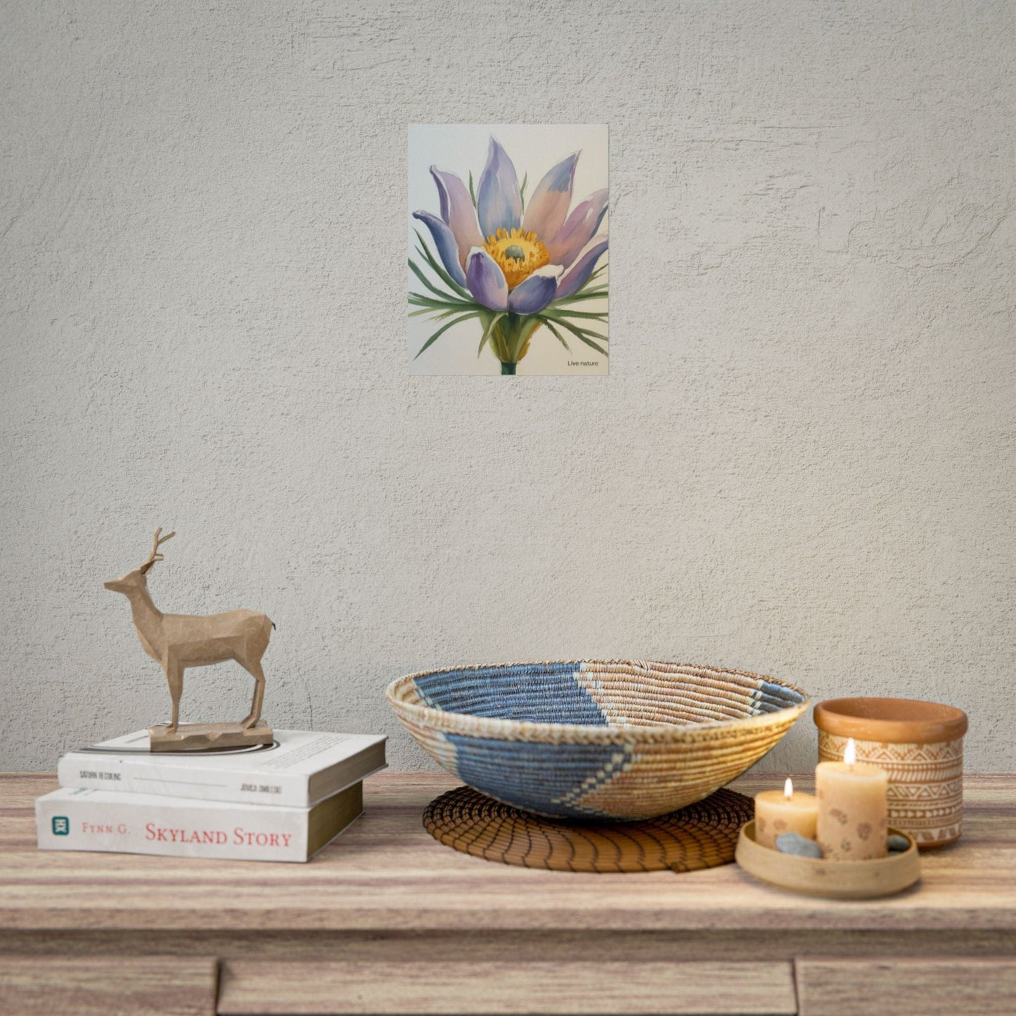 Pasque Flower Watercolor Art Print 'Live Nature