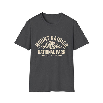 Mount Rainier National Park Logo T-Shirt - White Cotton