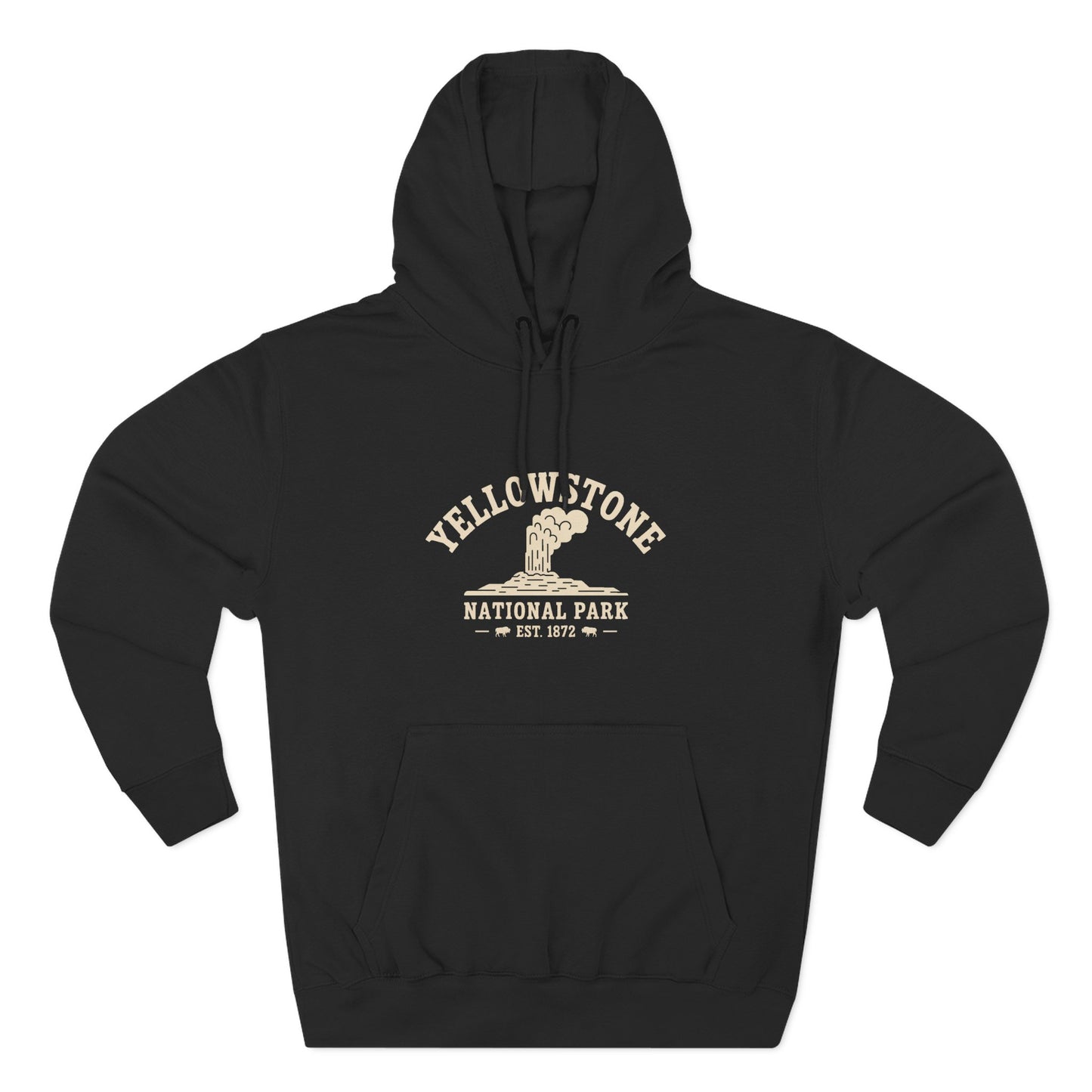 Yellowstone National Park White Fleece Hoodie