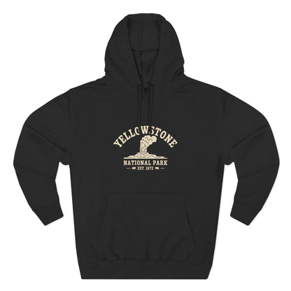 Yellowstone National Park White Fleece Hoodie