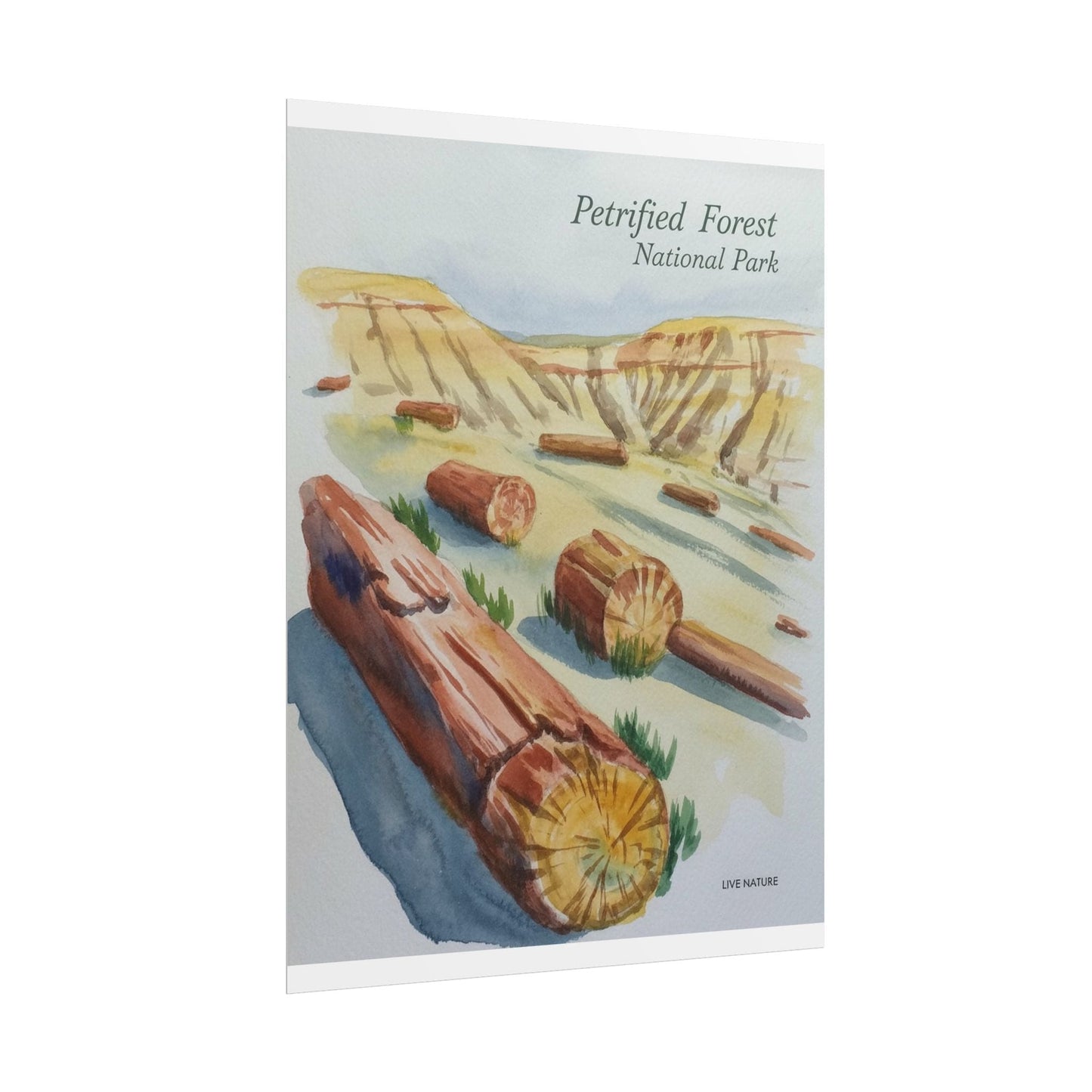 Petrified Forest National Park Watercolor Art Print