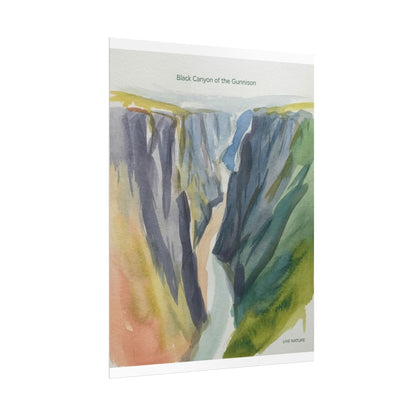 Black Canyon of the Gunnison Watercolor Art Print