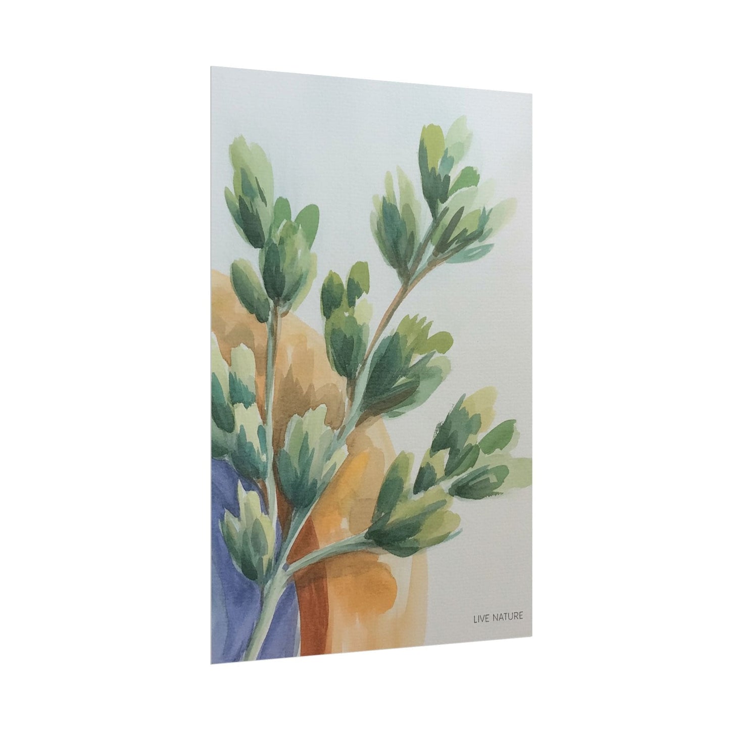 Live Nature Sagebrush Watercolor Art Print