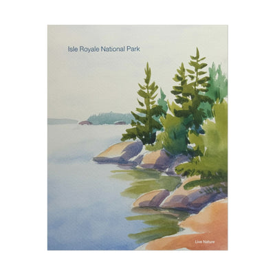 Isle Royale National Park Watercolor Poster Print
