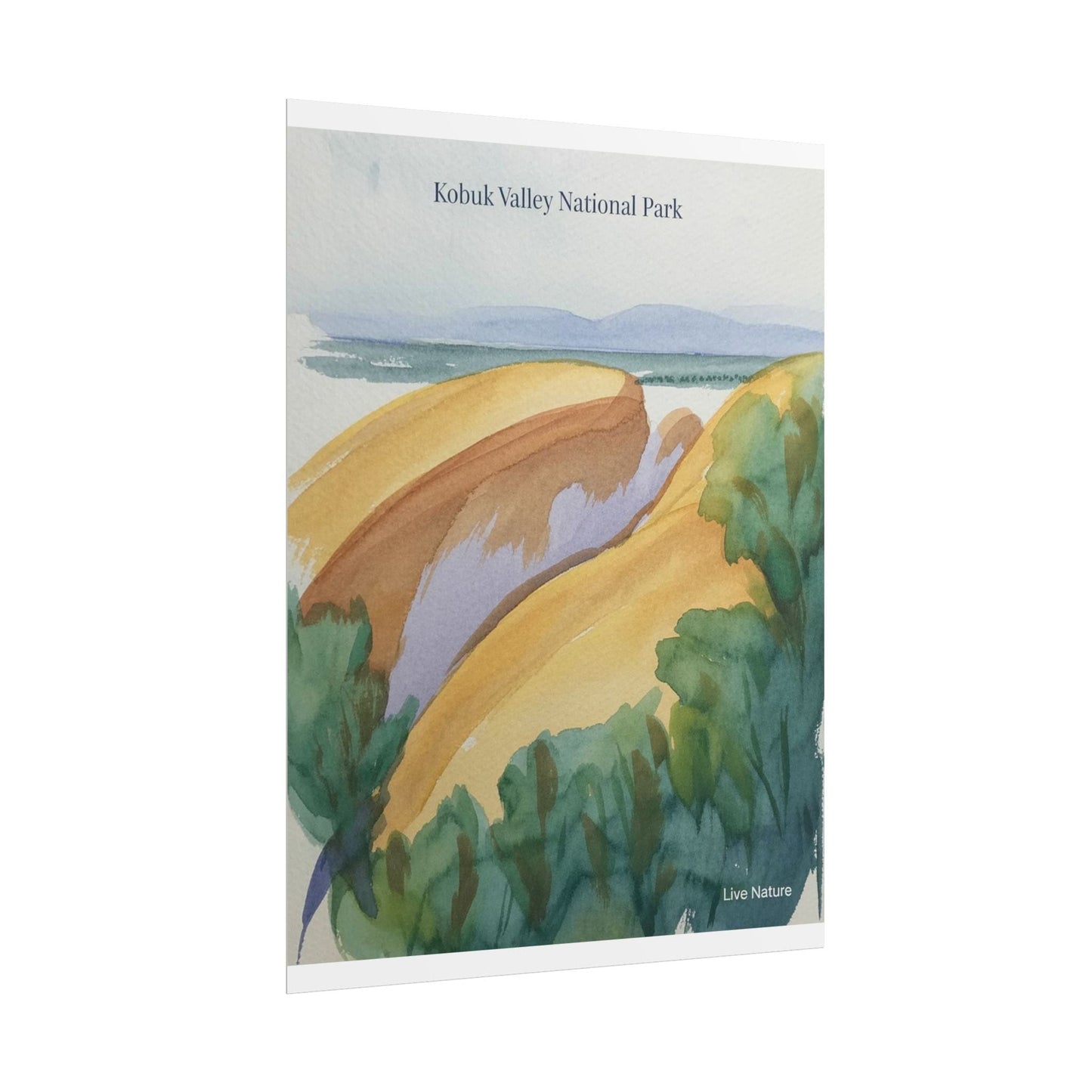 Kobuk Valley National Park Watercolor Poster Print