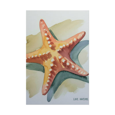 Starfish Watercolor Art Print 'Live Nature' Design