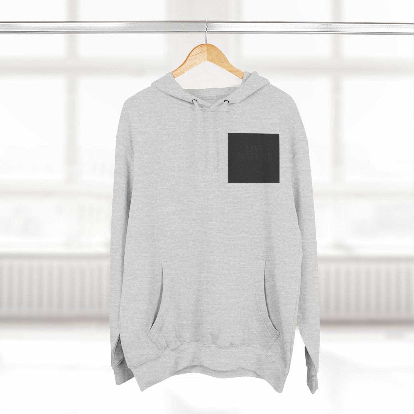 Three-Panel Fleece Hoodie - dolphin (Front+Back) - Three-Panel Fleece Hoodie (Smart: Original on light)