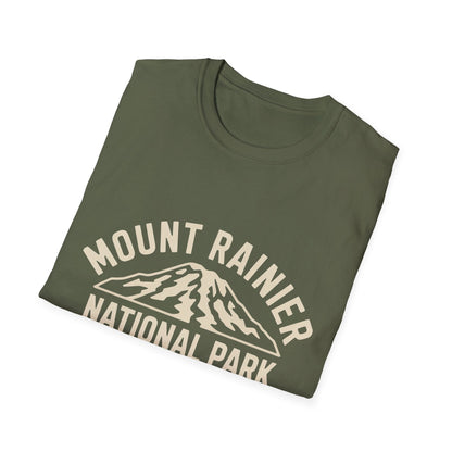 Mount Rainier National Park Logo T-Shirt - White Cotton