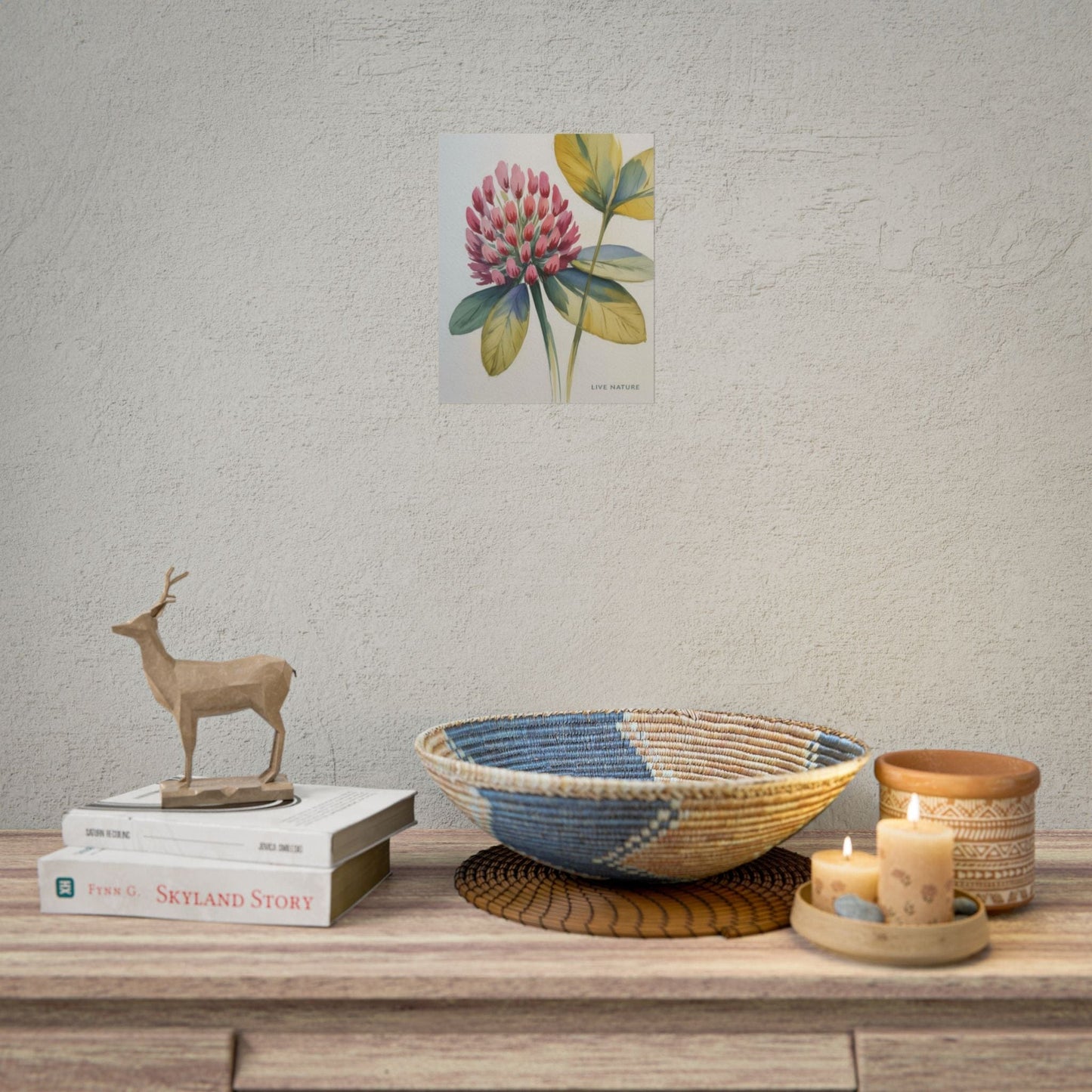 Red Clover Botanical Art Print 'Live Nature' Design
