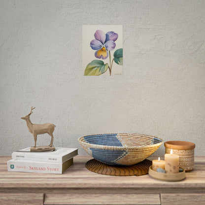 Wisconsin Wood Violet Watercolor Print – State Flower Art