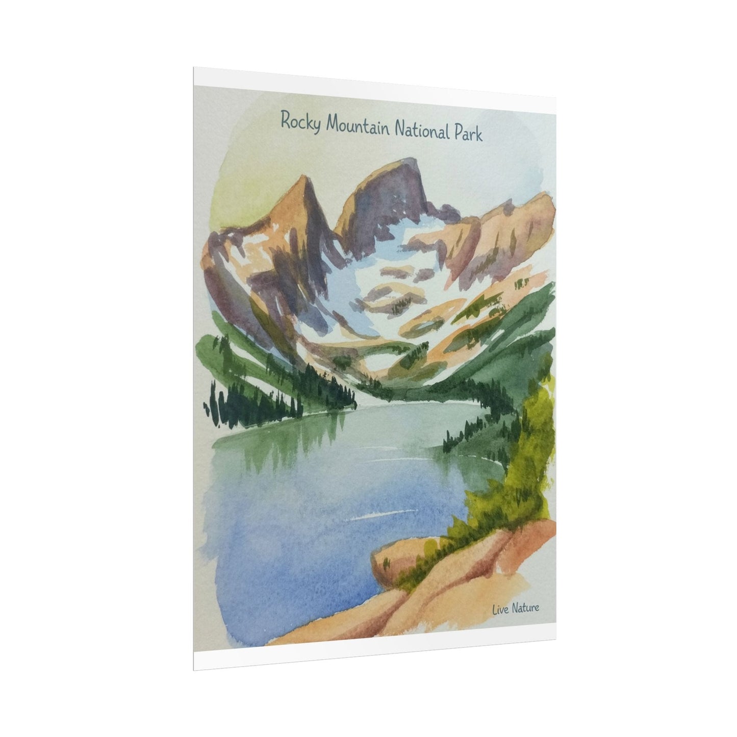 Rocky Mountain National Park Watercolor Print