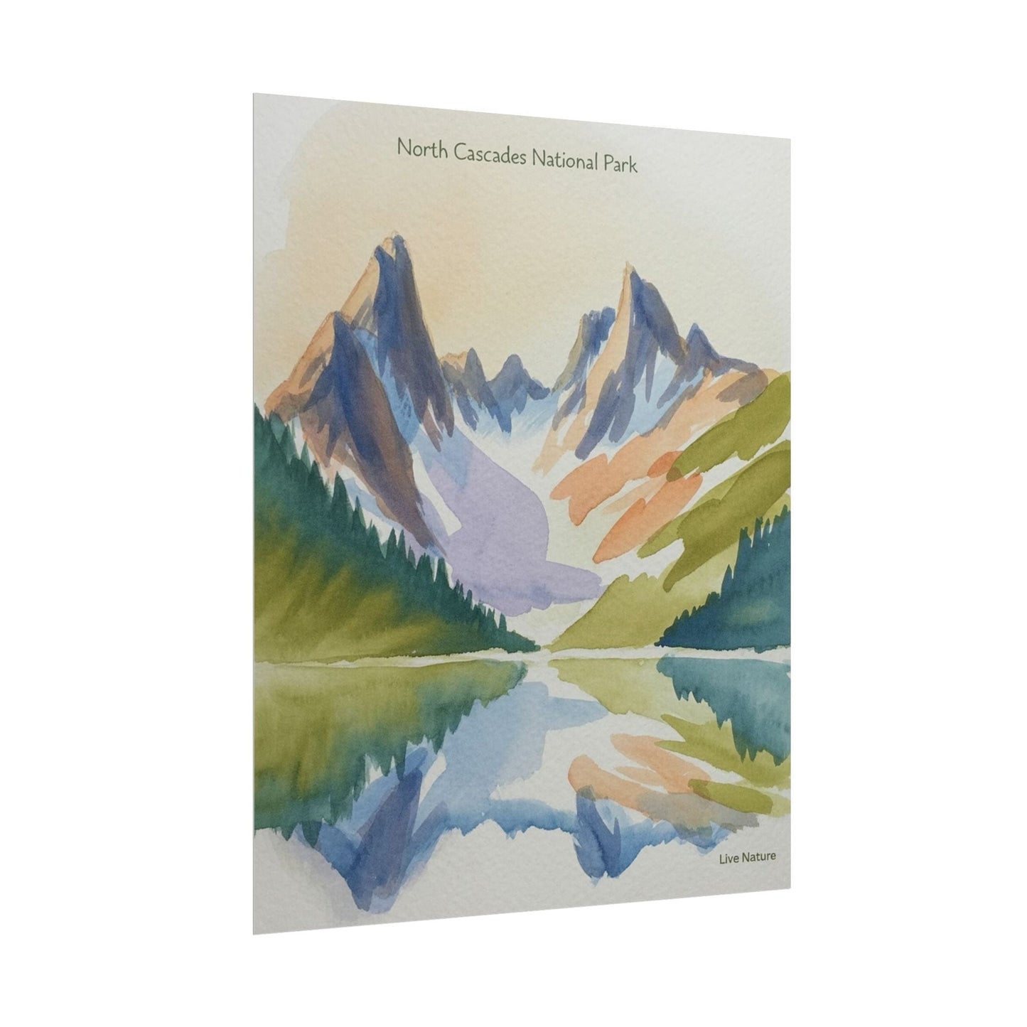 North Cascades National Park Watercolor Art Print