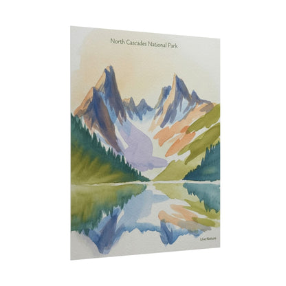 North Cascades National Park Watercolor Art Print
