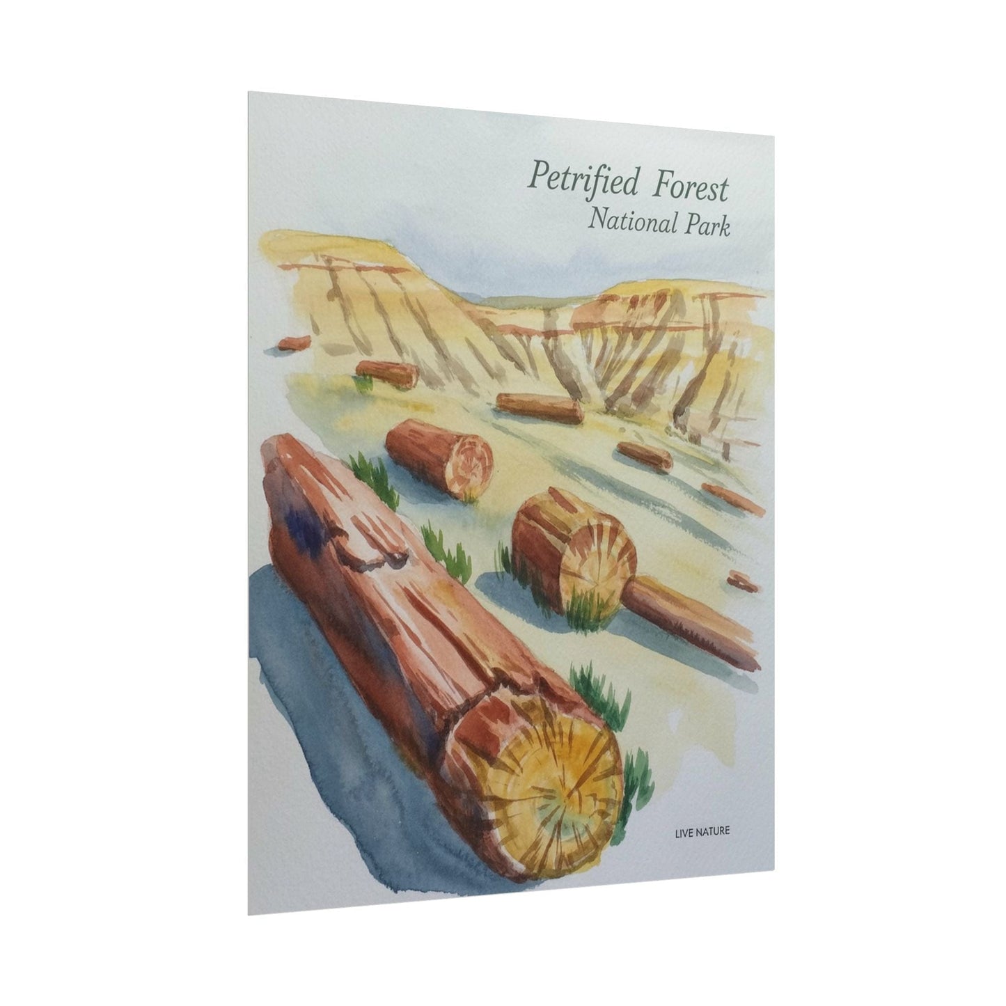 Petrified Forest National Park Watercolor Art Print