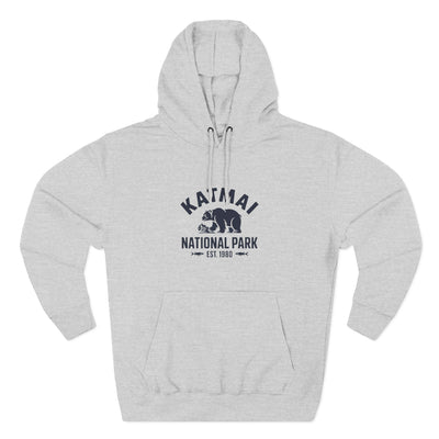 Katmai National Park Bear Graphic Fleece Hoodie White