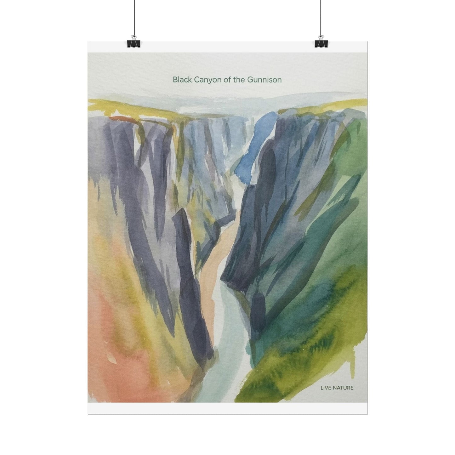 Black Canyon of the Gunnison Watercolor Art Print