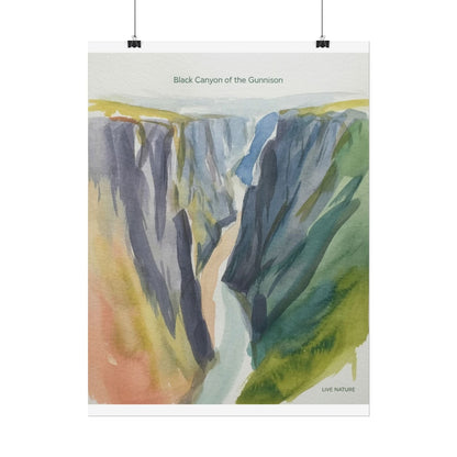 Black Canyon of the Gunnison Watercolor Art Print