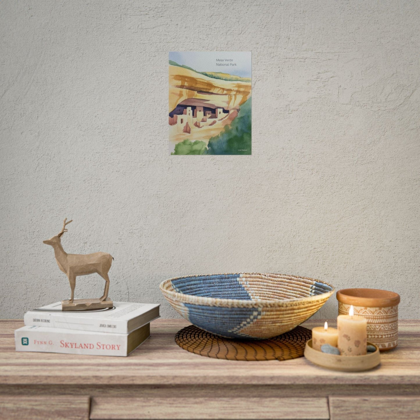 Mesa Verde National Park Cliff Dwellings Watercolor Poster