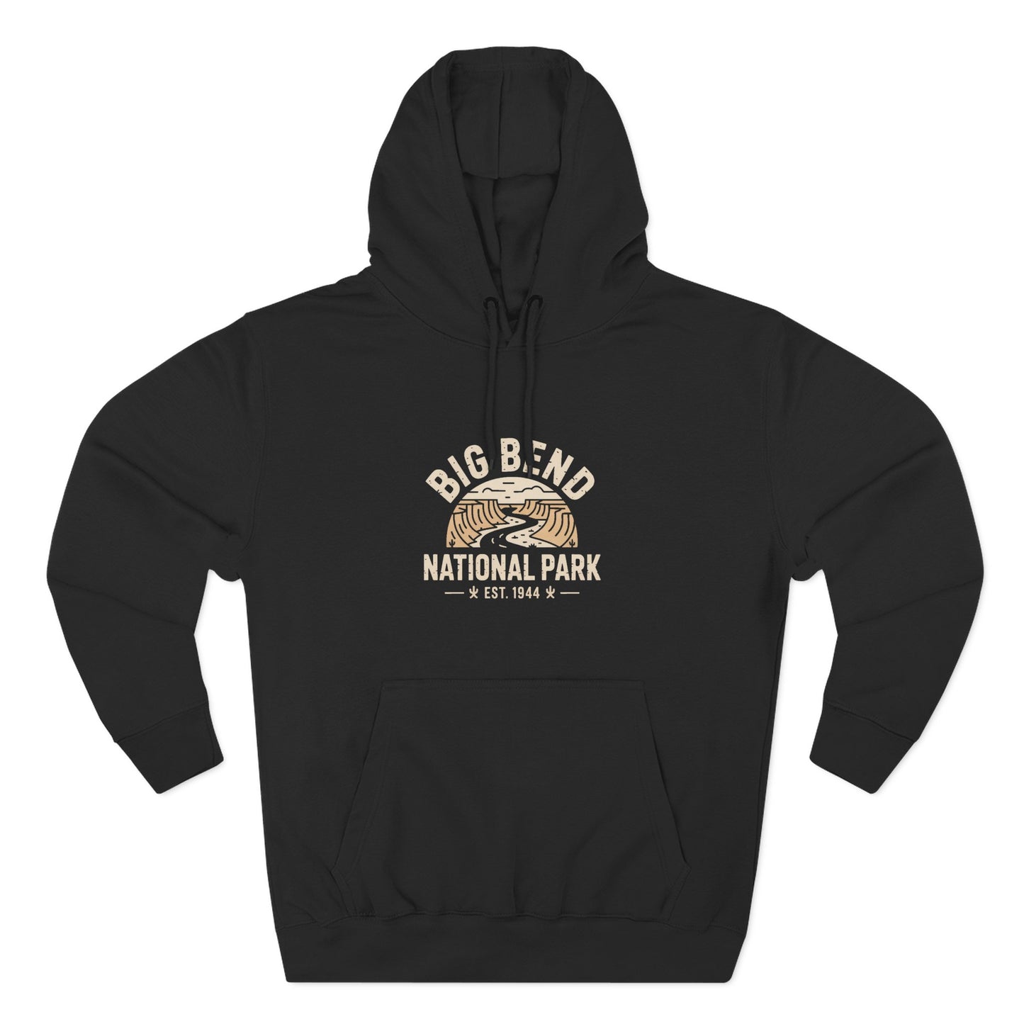 Big Bend National Park Fleece Hoodie White Design