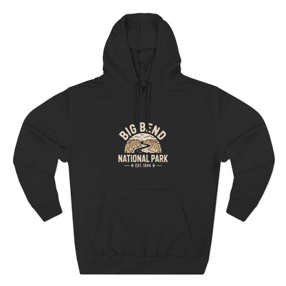 Big Bend National Park Fleece Hoodie White Design