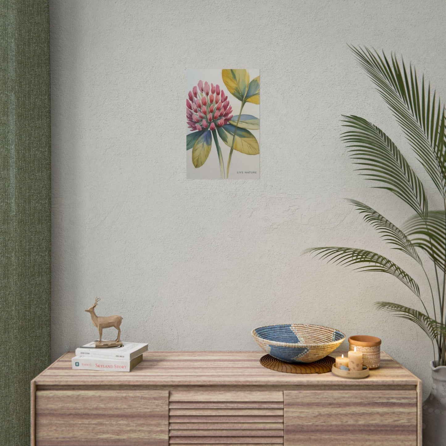 Red Clover Botanical Art Print 'Live Nature' Design
