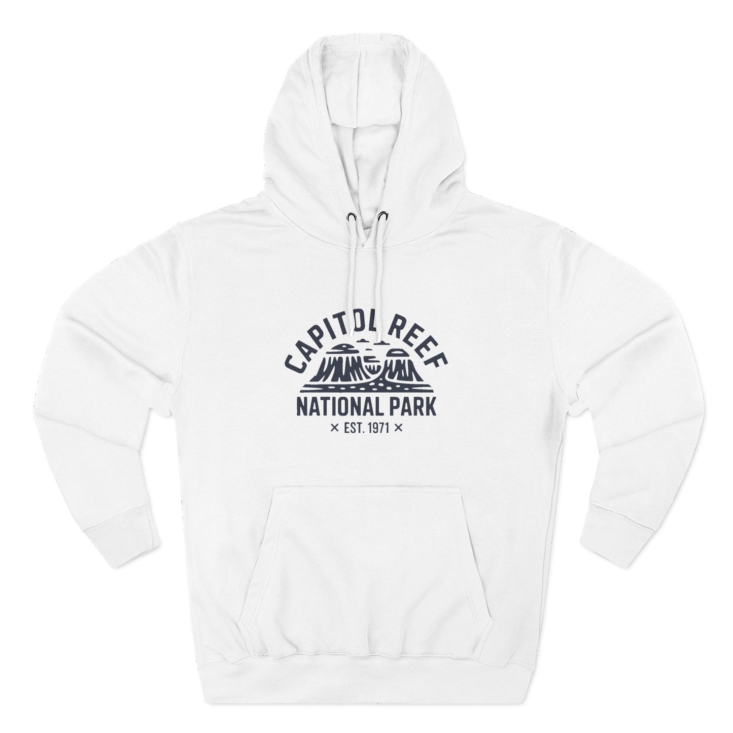 Capitol Reef National Park Fleece Hoodie White