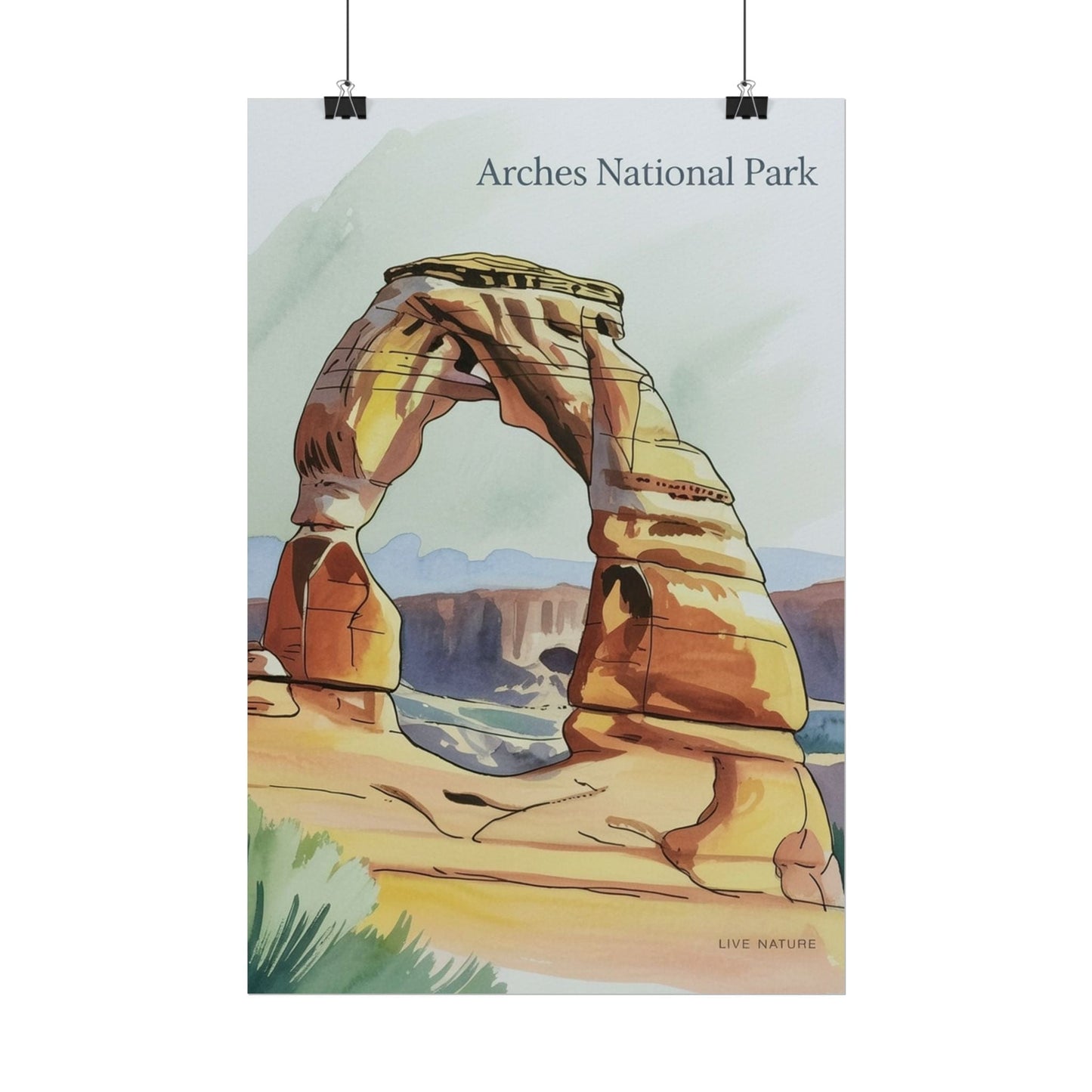 Delicate Arch Watercolor Print Arches National Park