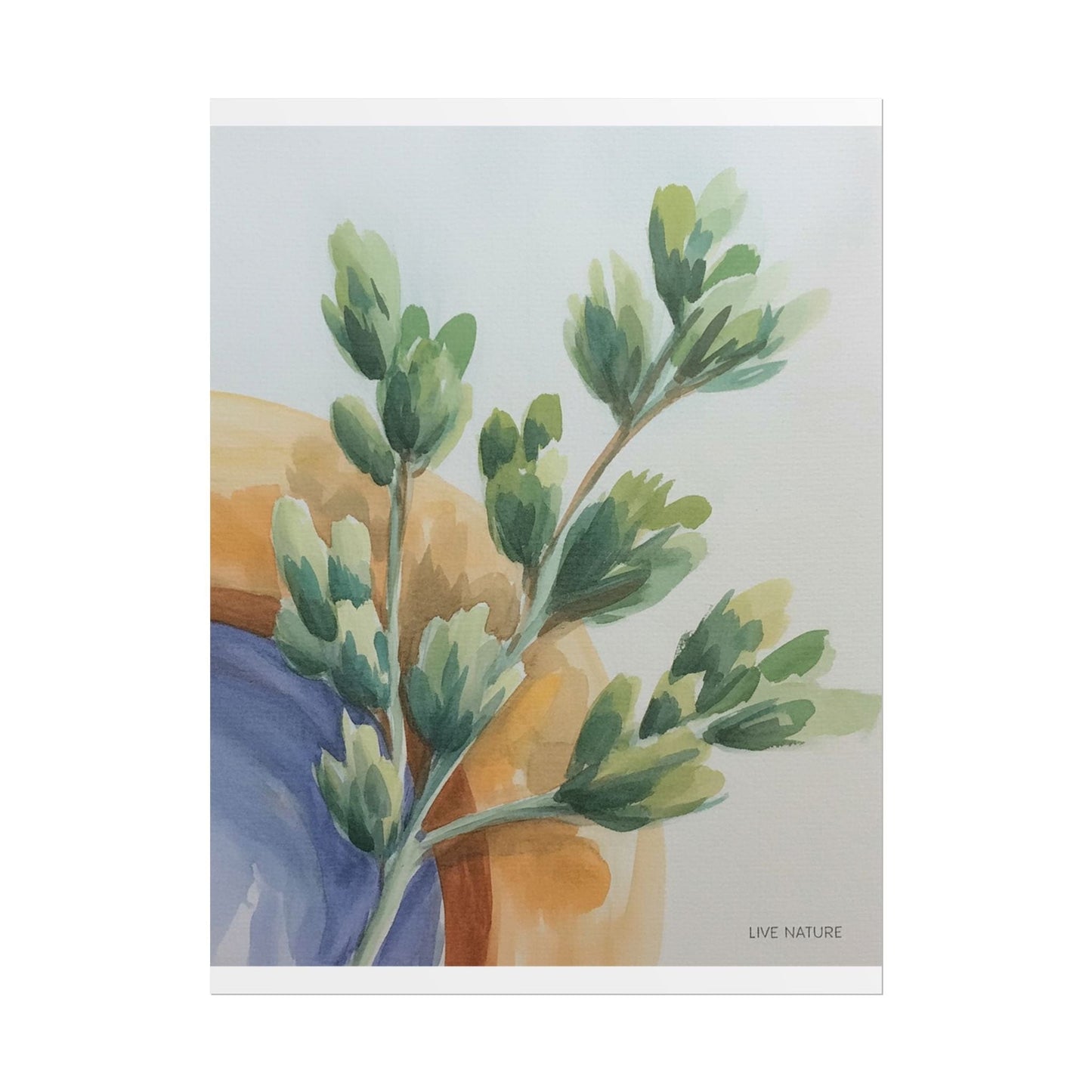 Live Nature Sagebrush Watercolor Art Print